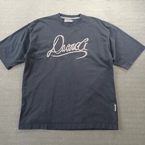 Vintage Davoucci‎ NY Collection T-Shirt Mens XL Black Embroidered Logo Y2K